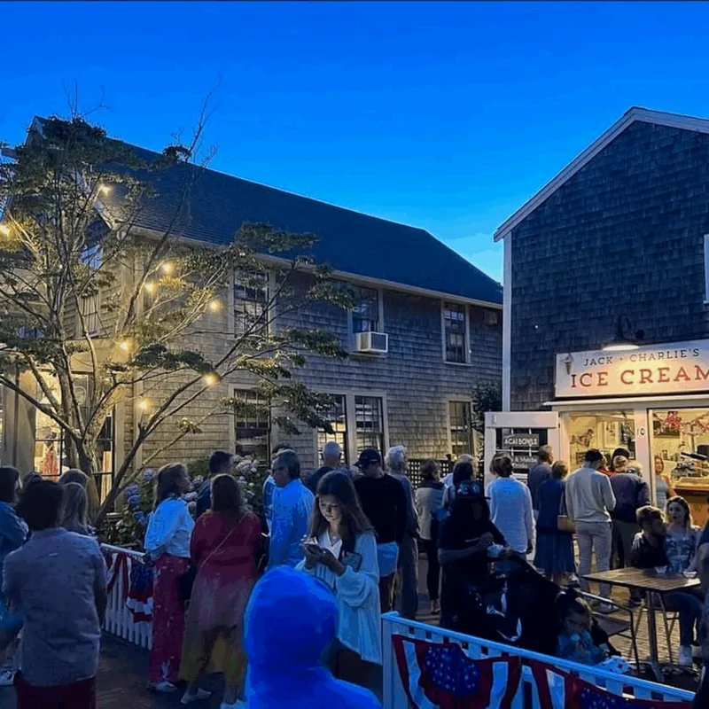 Jack and Charlie's ice cream shop on Straight Wharf, Nantucket
