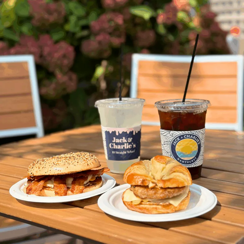 Coffee and treats on Nantucket
