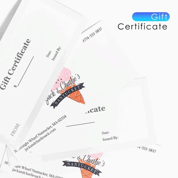 Jack and Charlie's Gift Certificate